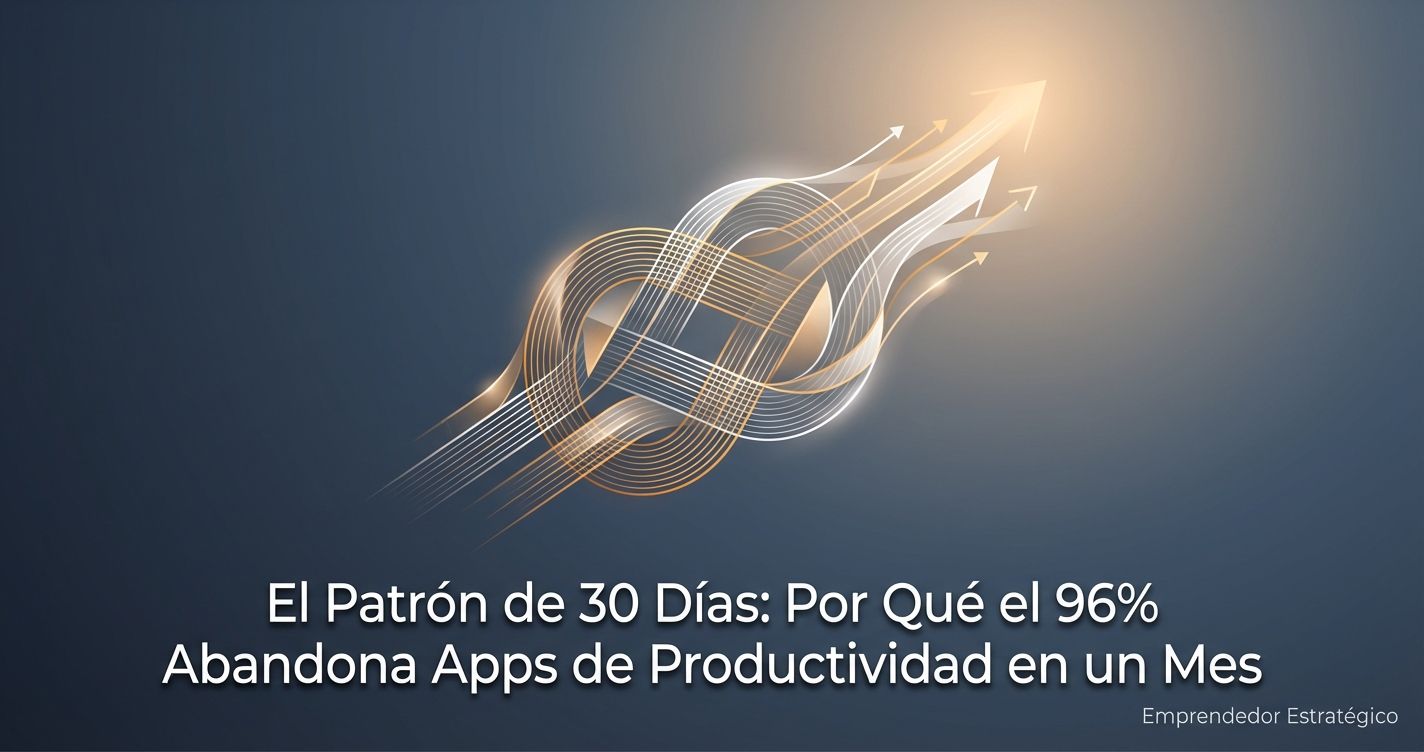El Patrón de 30 Días: Por Qué el 96% Abandona Apps de Productividad en un Mes