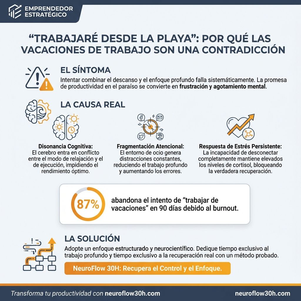 Infografía: "Trabajaré Desde La Playa": Por Qué Las Vacaciones de Trabajo Son Una Contradicción