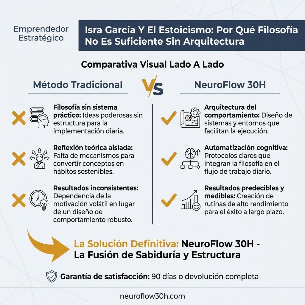 Infografía: Isra García Y El Estoicismo: Por Qué Filosofía No Es Suficiente Sin Arquitectura